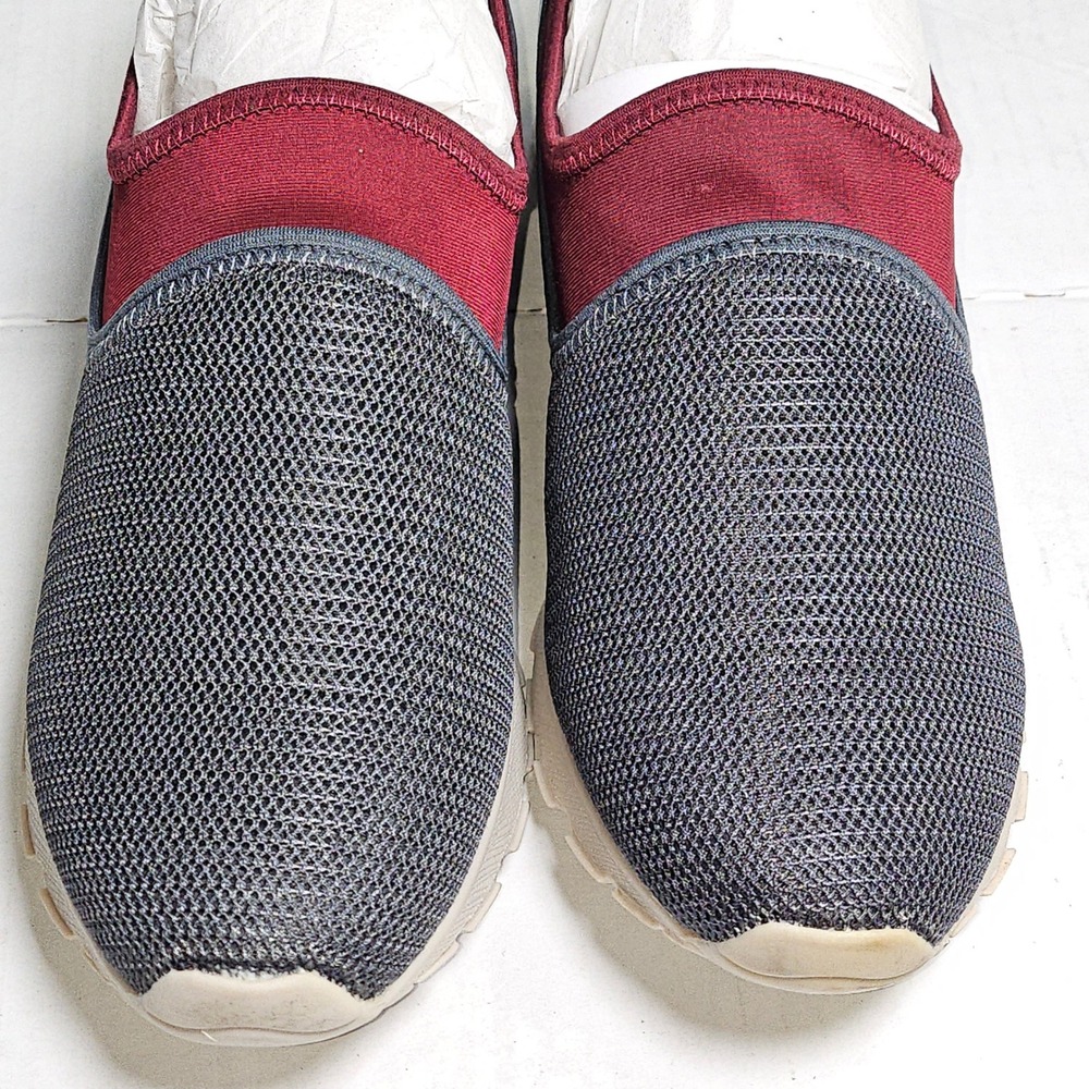 Lori Goldstein LOGO LI-POSY Carbon Grey Mesh Neoprene Slip On Sneakers Women 7M‎